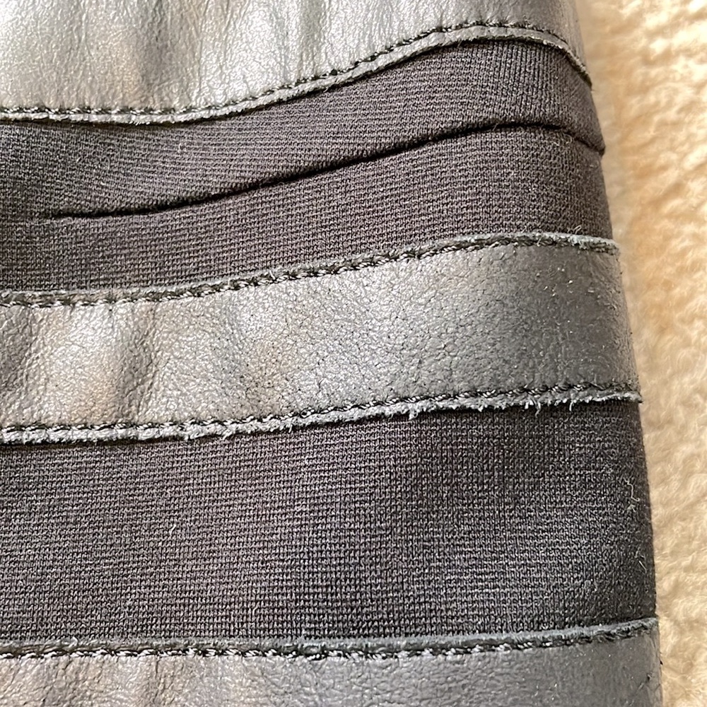 Theory striped lamb skin peplum top - Picture 9 of 12